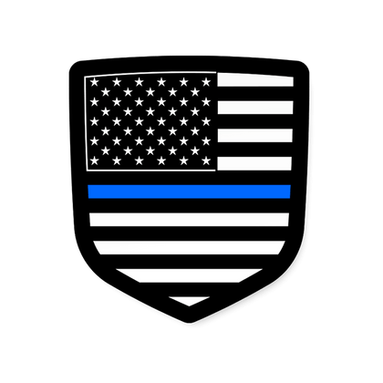 American Flag Tailgate Emblem - Thin Blue / Red Line