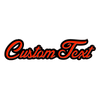 Custom Text Emblem - Script Font - Solid Powder Coated Billet Aluminum