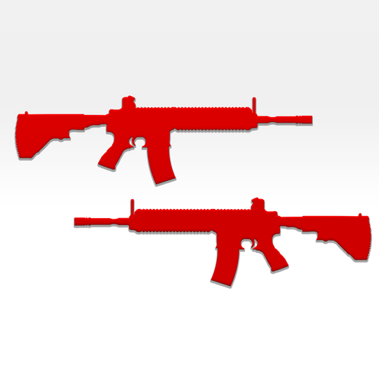 AR-15 Rifle Fender Emblems - Pair