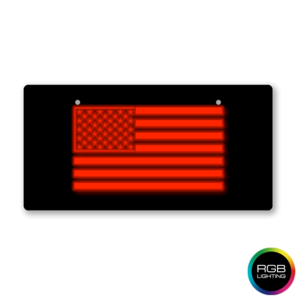 American Flag LED License Plate Cover