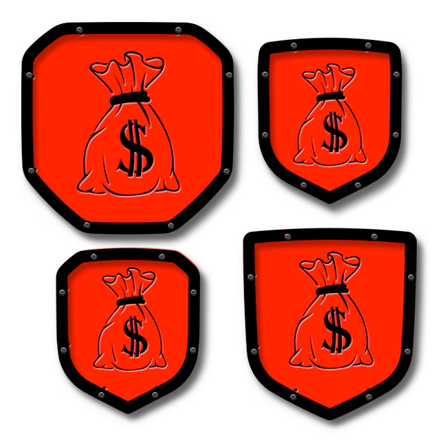 Custom Money Emblems Money Bag Shield Emblem - RAM® Trucks, Grille or Tailgate - Fits Multi ...