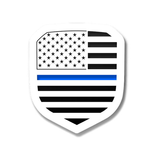 American Flag Thin Blue Line Grille Emblem (Fits 2013-2018 Ram®) – Main ...