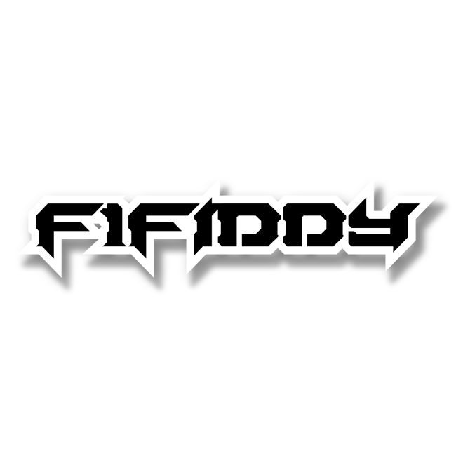 Custom F1Fiddy Text Emblem - Powder Coated Aluminum - Choose Your Colors