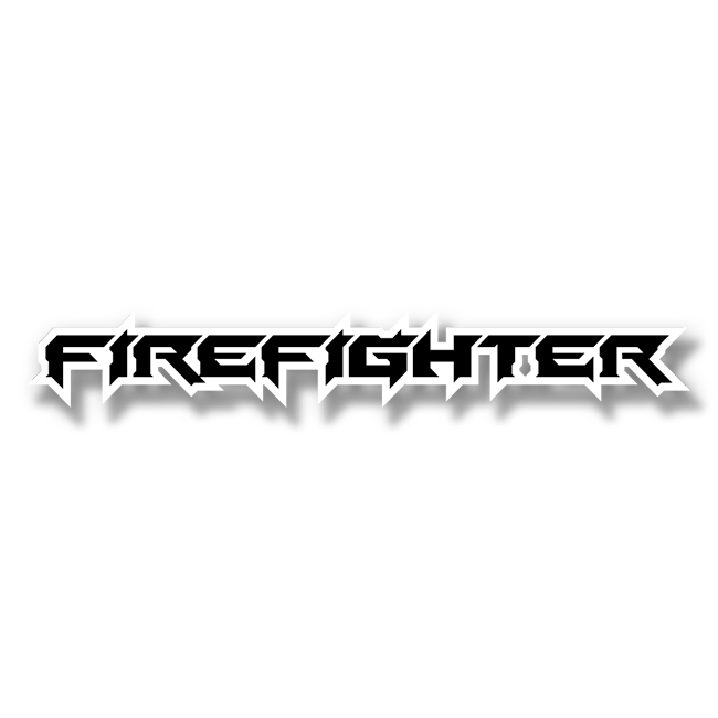 Custom Firefighter Text Emblem - Powder Coated Aluminum - Choose Your Colors