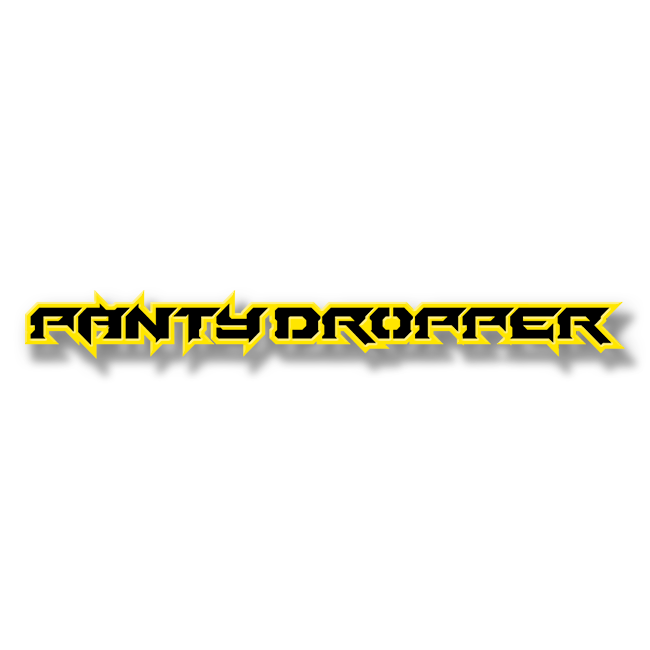 Custom Panty Dropper Text Emblem - Powder Coated Aluminum - Choose Your Colors