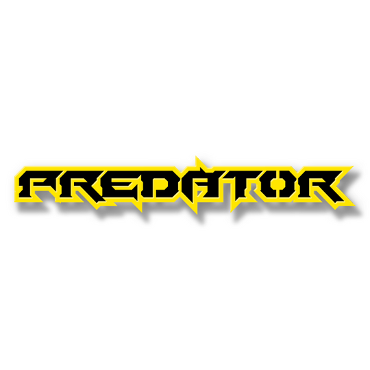 Custom Predator Text Emblem - Powder Coated Aluminum - Choose Your Colors